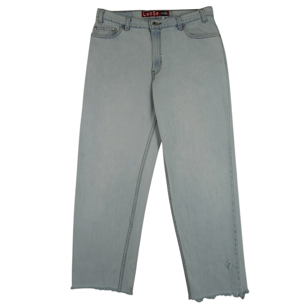 Vintage Levis Silvertab Jeans Men 36x31 Blue Loose Baggy Straight USA Distressed